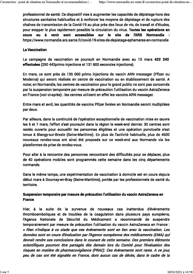 18 03 Coronavirus point de situation en Normandie et recommandations Agence rgionale de sant Normandie page 003 Copier