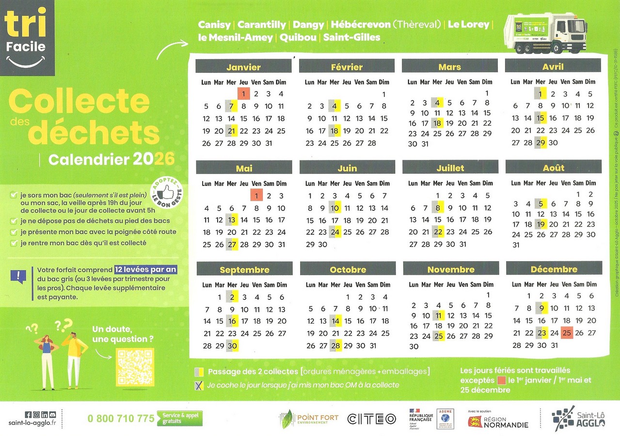 calendrier collecte 2026 Copier